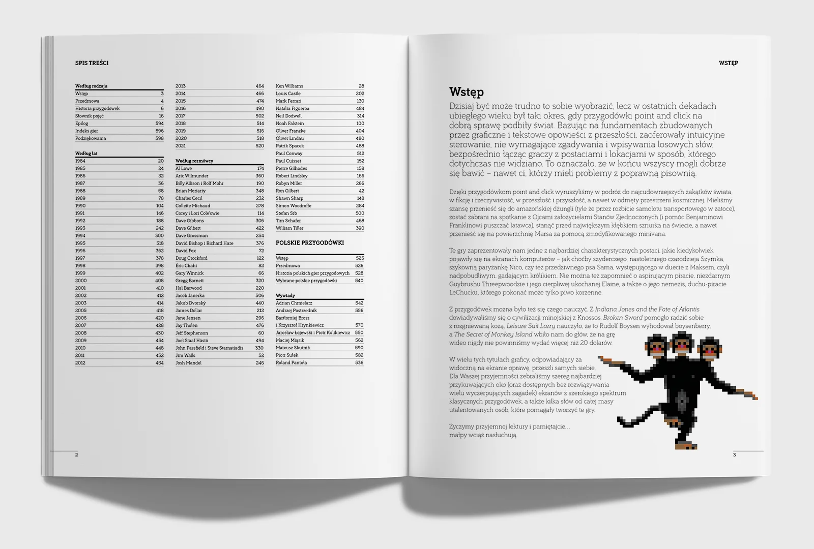 Rozkładówka książki Almanach: Gry przygodowe Point and Click