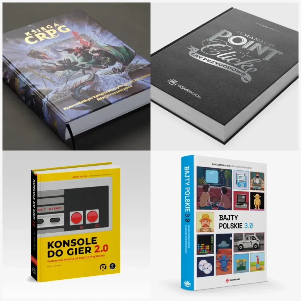 Księga CRPG + Almanach: Gry przygodowe Point and Click + Konsole do gier 2.0 + Bajty polskie 3.0